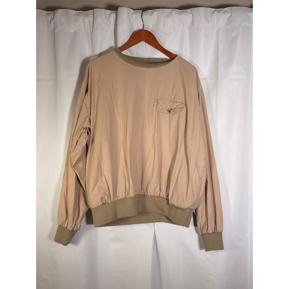 Vintage 90s Polo Ralph Lauren Pullover L Khaki Wool Rib Sportsman Outdoor